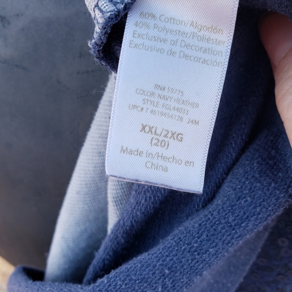 Faded Glory Blue sequin sweatshirt size XXL (20). - Picture 6 of 7